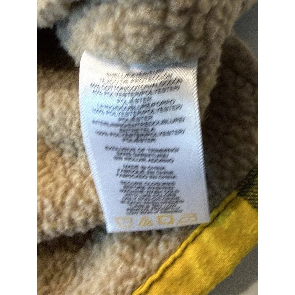 Wolverine Hastings Sherpa Lined Full Zip Shirt Jacket Mens XL Yellow Plaid
